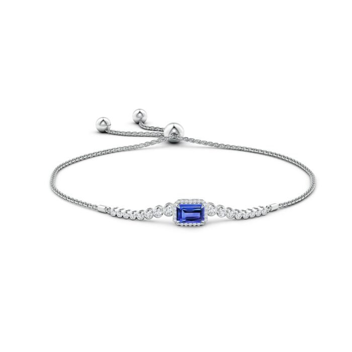 7x5mm aaa tanzanite white gold bracelet 2