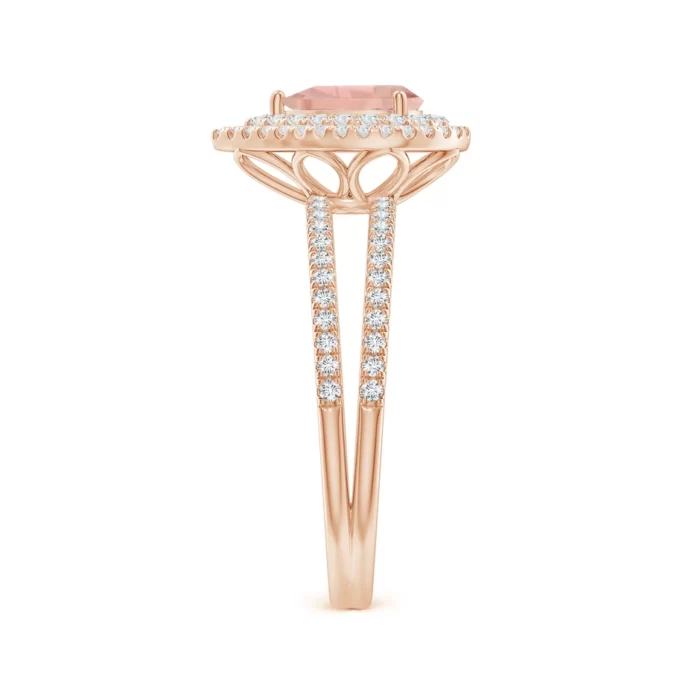 7x5mm aaaa morganite rose gold ring 3