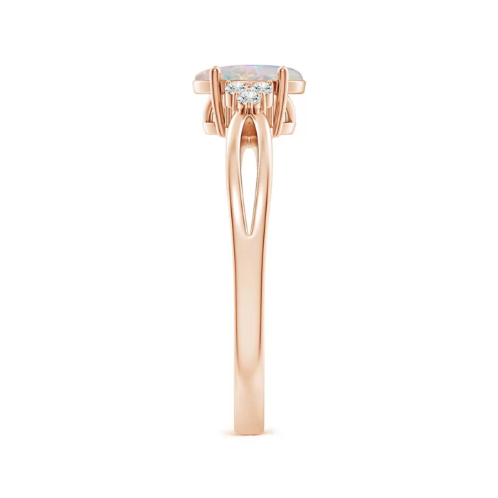 7x5mm aaaa opal rose gold ring 3