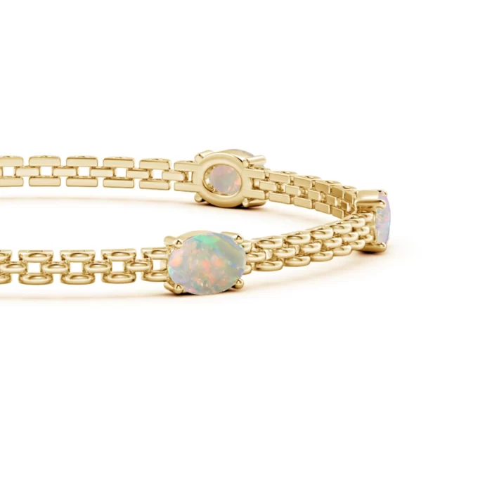 7x5mm aaaa opal yellow gold bracelet 2