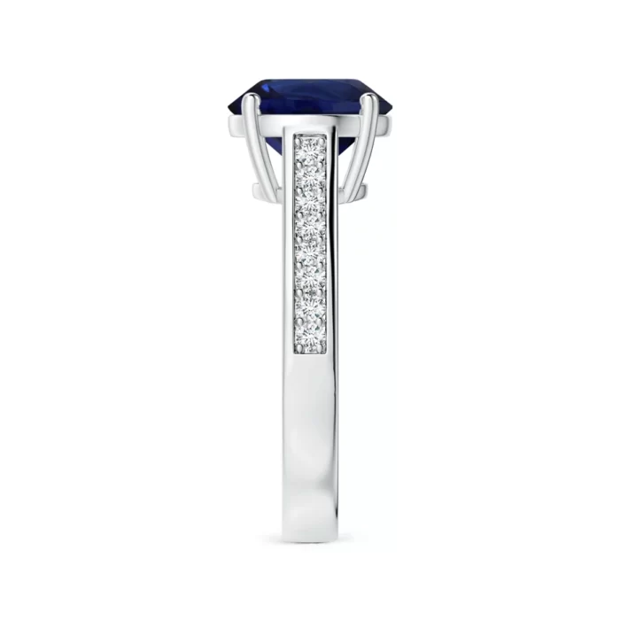 8.92x8.83x5.96mm aaa blue sapphire 18k white gold ring 5