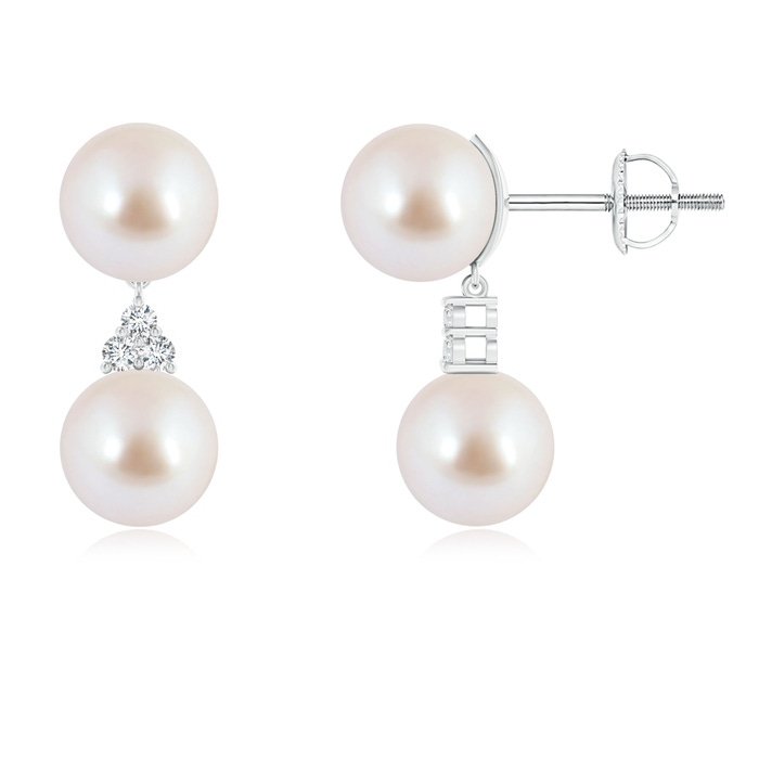 8mm aaa akoya cultured pearl white gold earrings 13