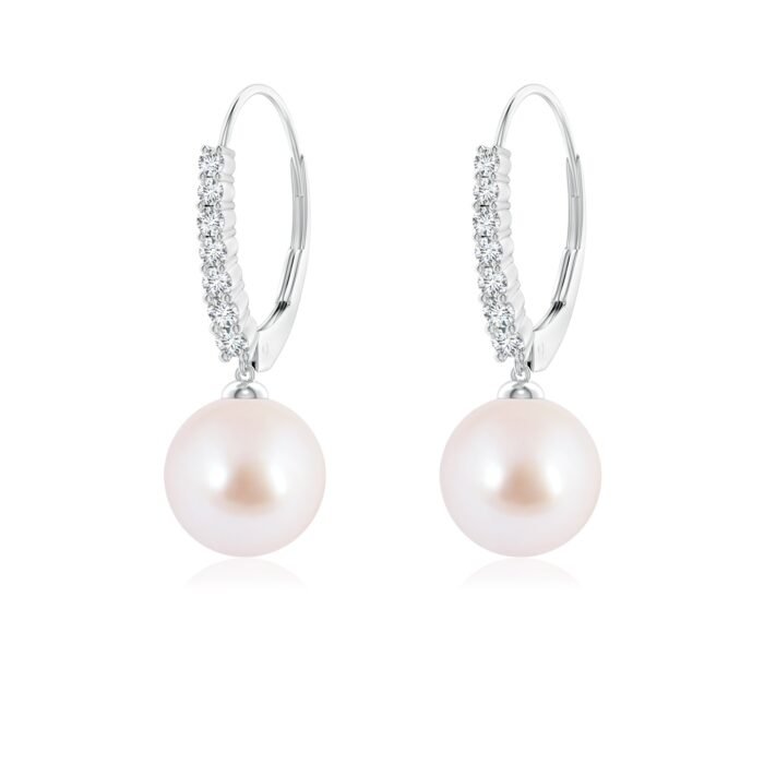 8mm aaa akoya cultured pearl white gold earrings 8