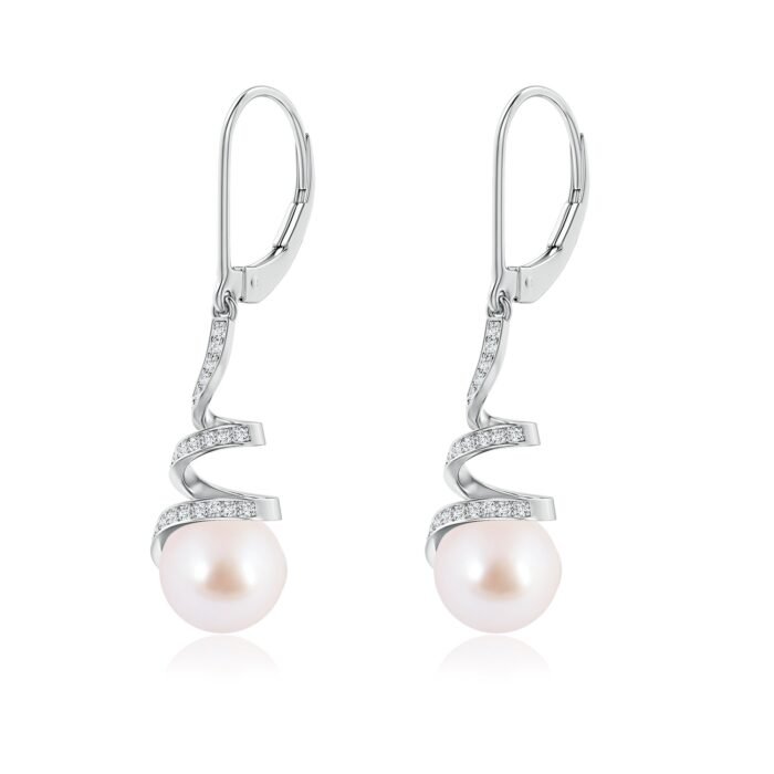8mm aaa akoya cultured pearl white gold earrings 2 6