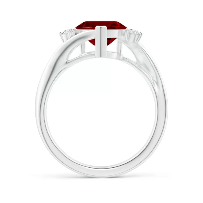 8mm aaaa garnet white gold ring 2