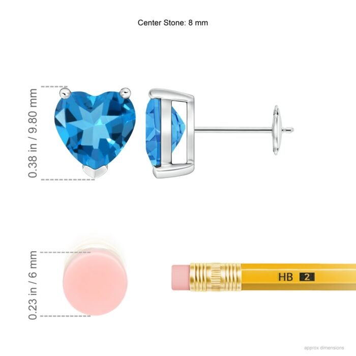 8mm aaaa swiss blue topaz white gold earrings 2
