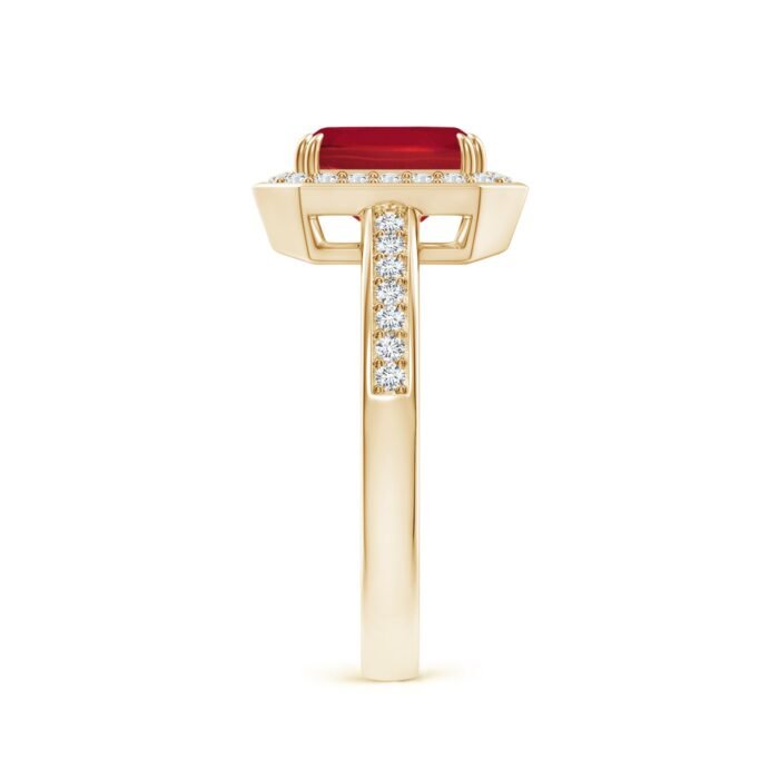 8x6mm aa ruby yellow gold ring 3