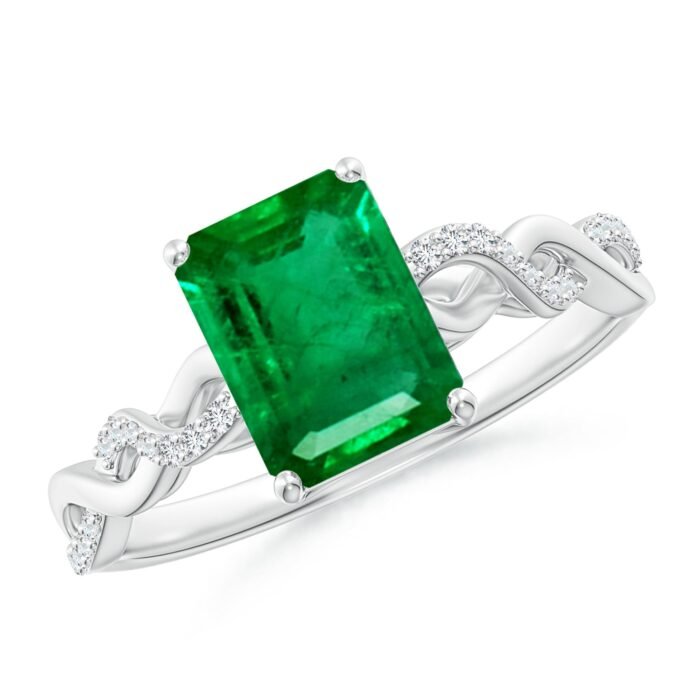 8x6mm aaa emerald p950 platinum ring 1