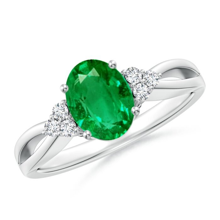8x6mm aaa emerald p950 platinum ring 2