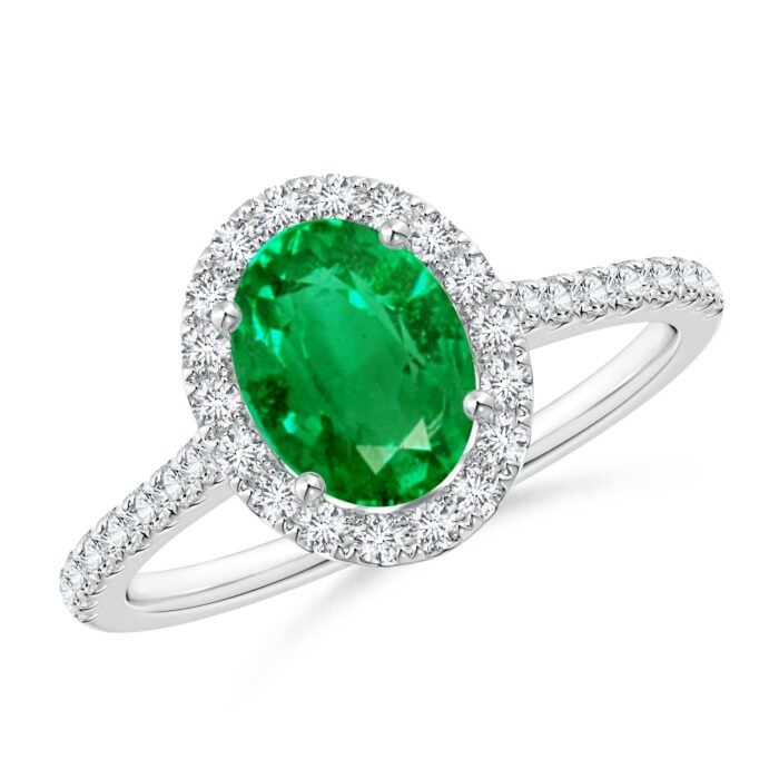 8x6mm aaa emerald p950 platinum ring