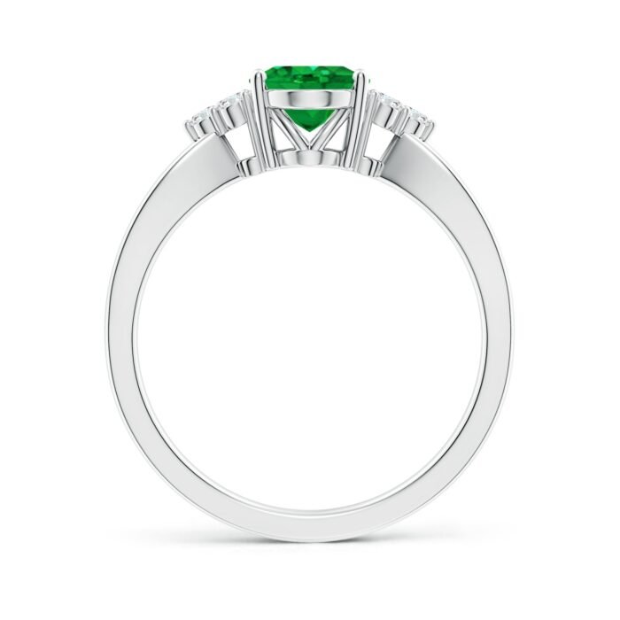 8x6mm aaa emerald p950 platinum ring 2 1