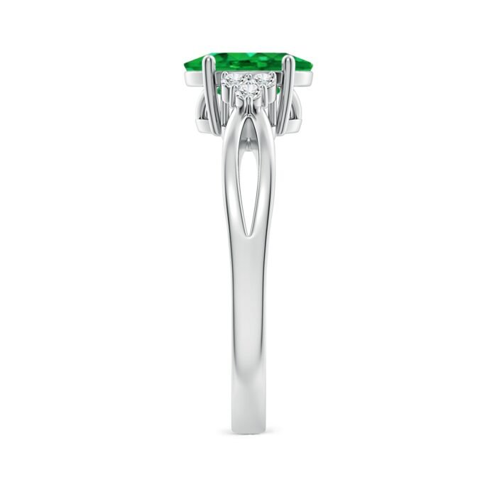 8x6mm aaa emerald p950 platinum ring 3 2