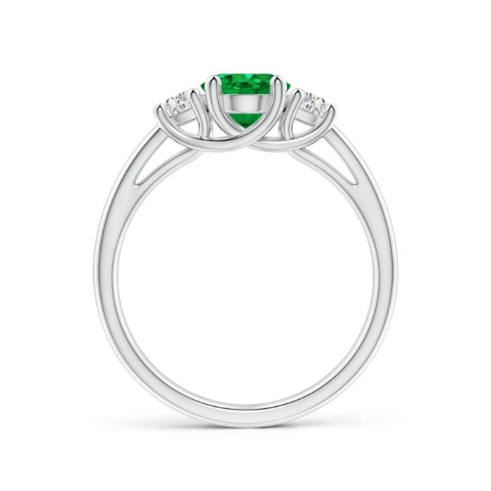 8x6mm aaa emerald white gold ring 2 1