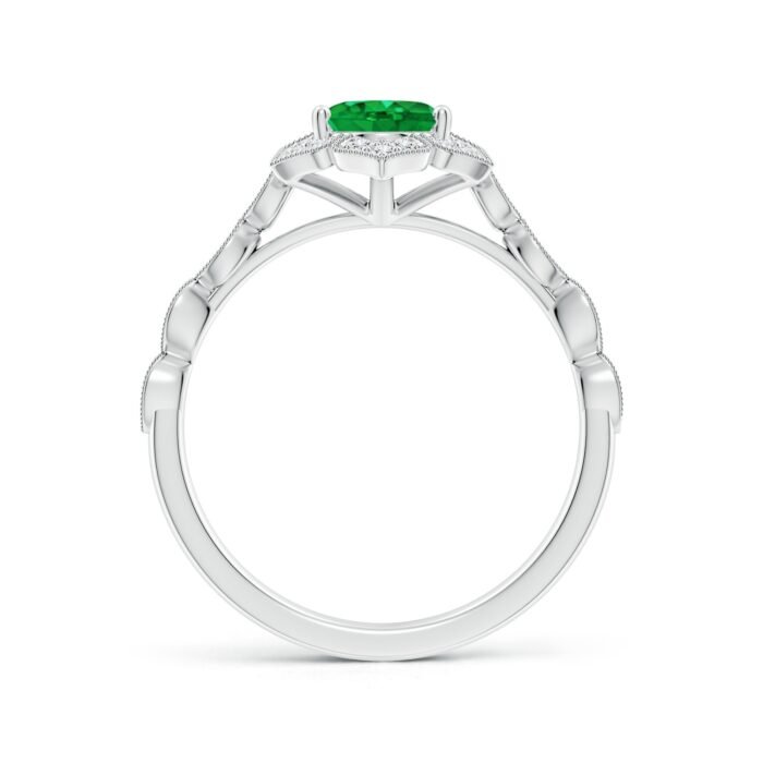 8x6mm aaa emerald white gold ring 2 3