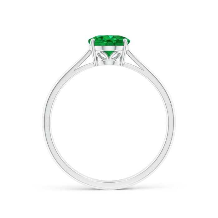 8x6mm aaa emerald white gold ring 2