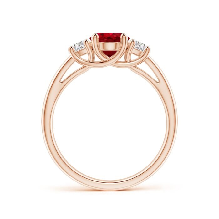 8x6mm aaa ruby rose gold ring 2