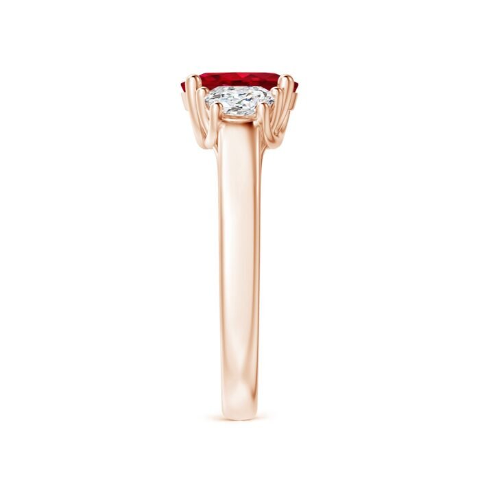 8x6mm aaa ruby rose gold ring 3