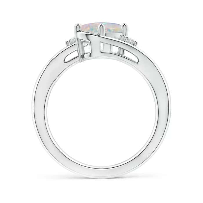 8x6mm aaaa opal white gold ring 2
