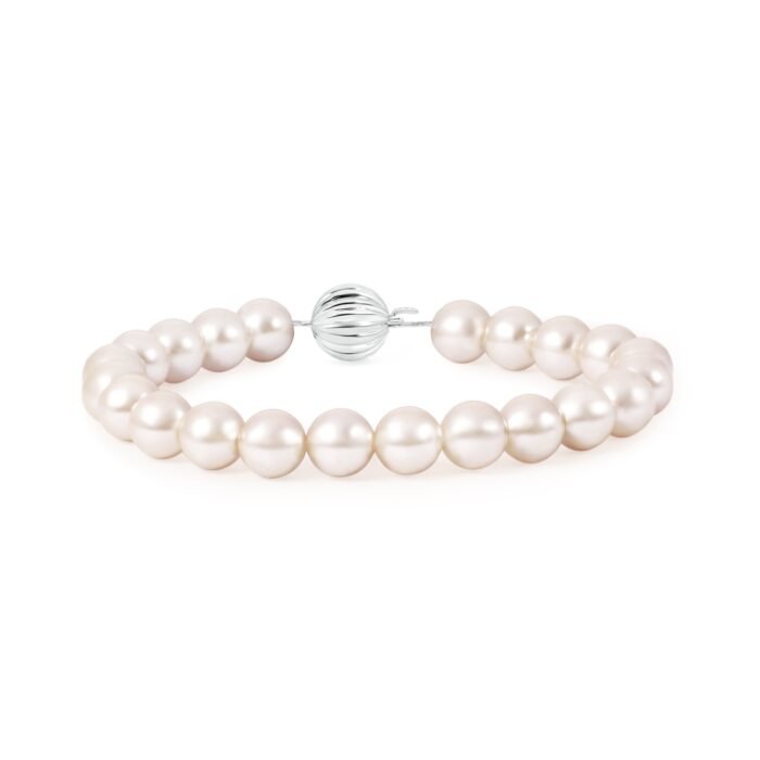 9mm aa south sea cultured pearl white gold bracelet