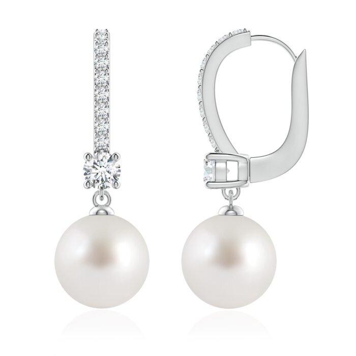9mm aaa south sea cultured pearl white gold earrings 1