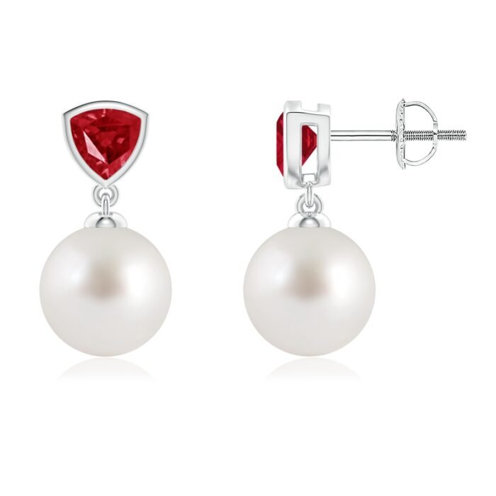 9mm aaa south sea cultured pearl white gold earrings 3