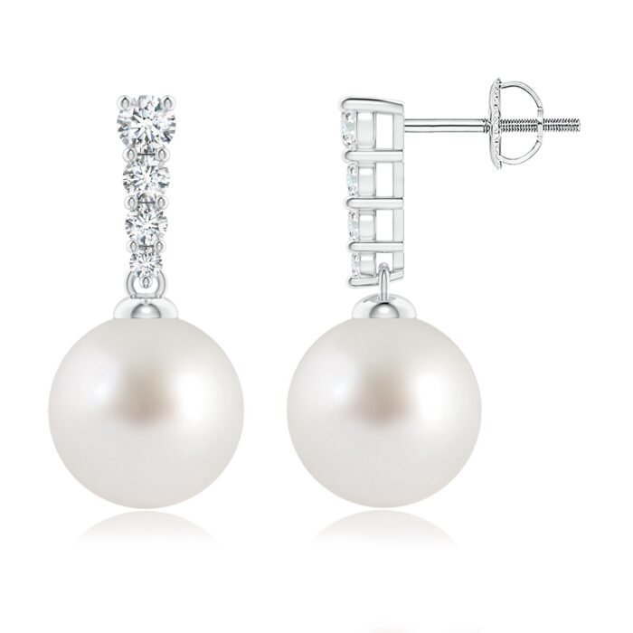 9mm aaa south sea cultured pearl white gold earrings 7