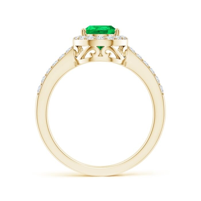 9x6mm aaa emerald yellow gold ring 2