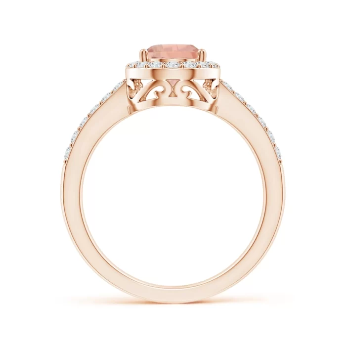 9x6mm aaa morganite rose gold ring 2