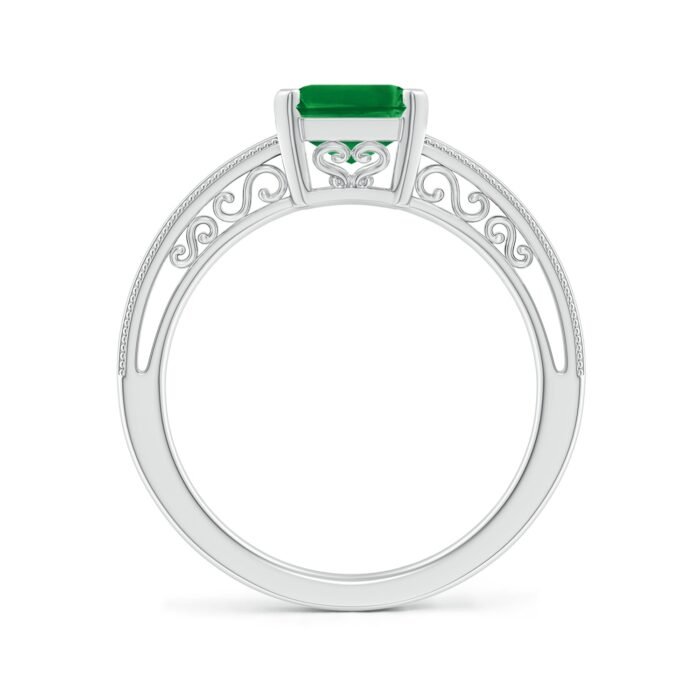 9x7mm aaa emerald white gold ring 2 1