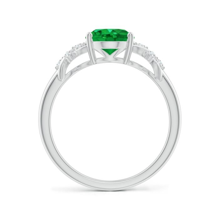 9x7mm aaa emerald white gold ring 2