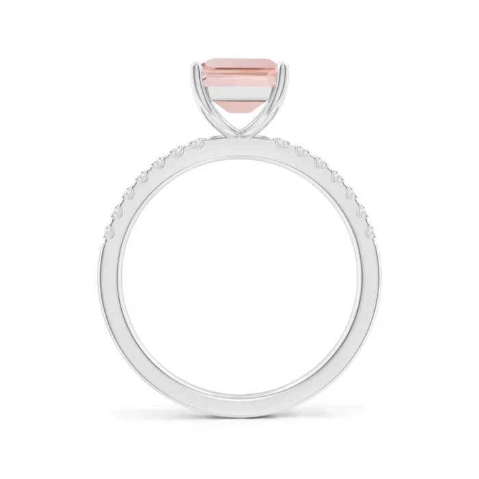9x7mm aaa morganite white gold ring 2