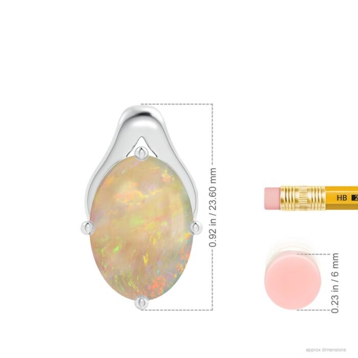 17.21x13.18x5.37mm aa opal 18k white gold pendant 600