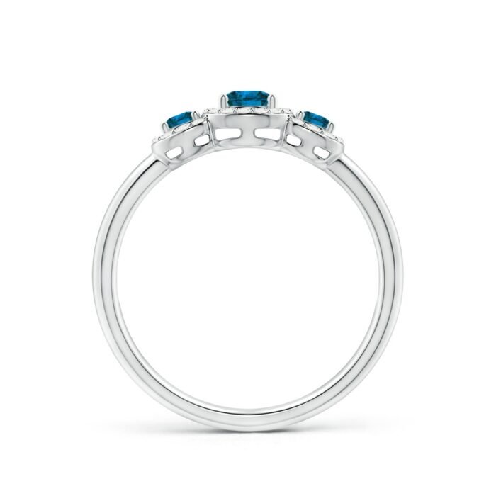 3.8mm aaa enhanced blue diamond white gold ring 2