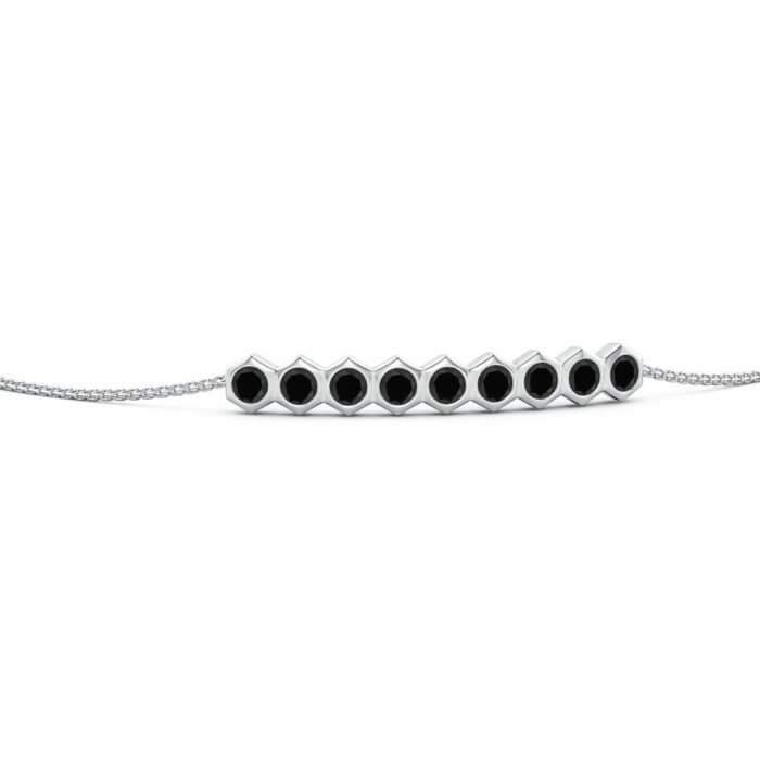 3mm aaa black onyx white gold bracelet 2 1