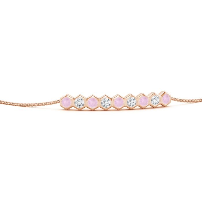 3mm aaa rose quartz rose gold bracelet 2