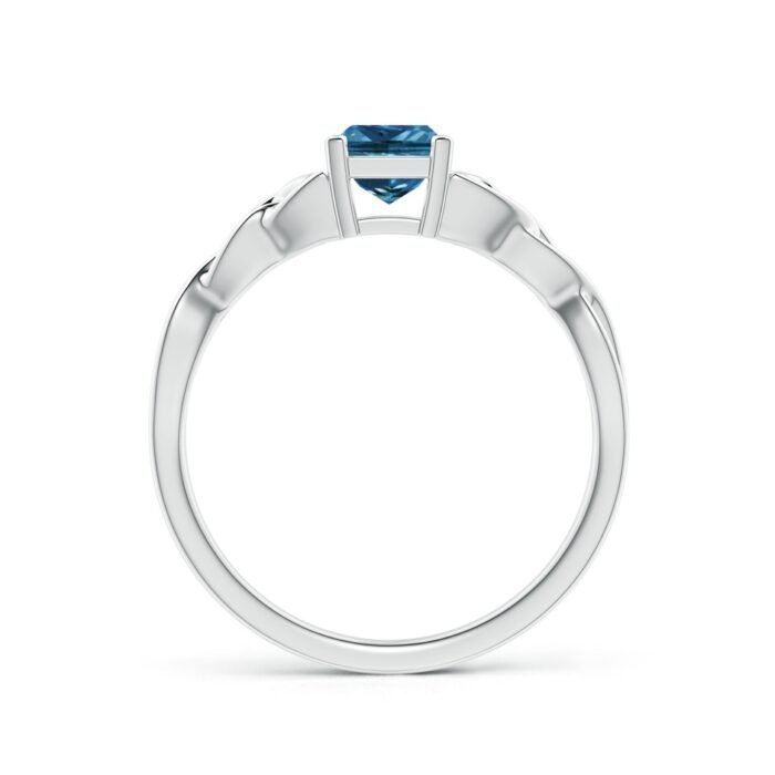 4.9mm aaa enhanced blue diamond white gold ring 2