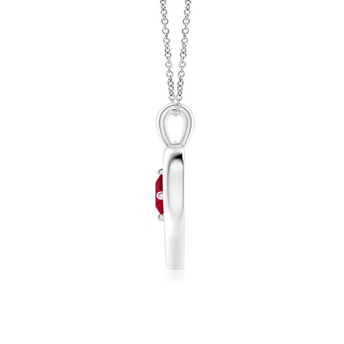 4mm aaa ruby white gold pendant 2