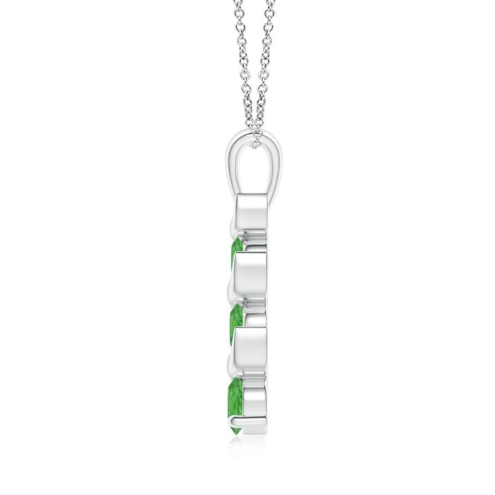 4mm aaa tsavorite white gold pendant 2 1