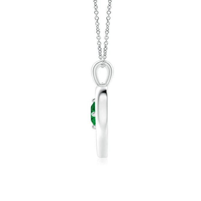 4mm aaaa emerald p950 platinum pendant 2