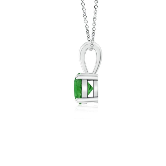 4mm aaaa tsavorite white gold pendant 2