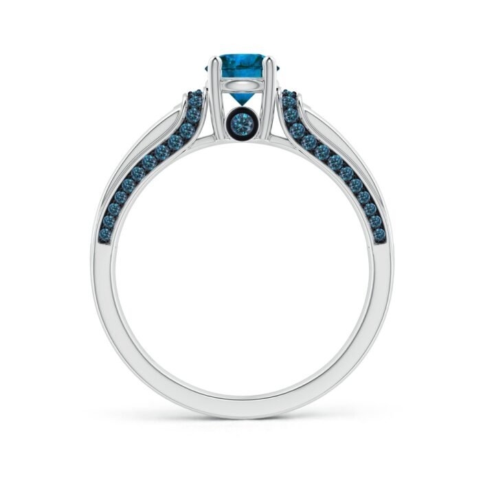 5.1mm aaa enhanced blue diamond white gold ring 2