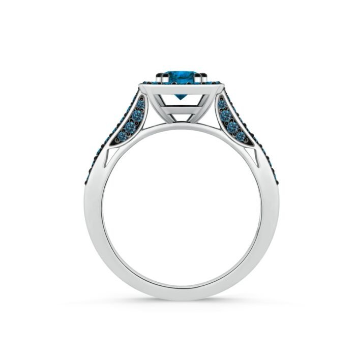 5.5mm aaa enhanced blue diamond white gold ring 2 1
