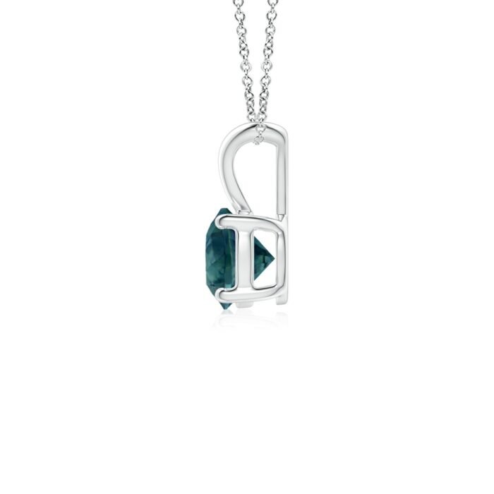 5mm aaa teal montana sapphire white gold pendant 2 1