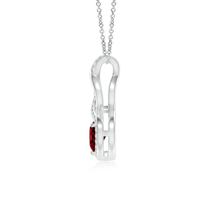 5mm aaaa ruby white gold pendant 2