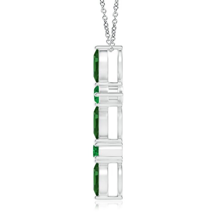 5x2.5mm aaaa emerald p950 platinum pendant 2