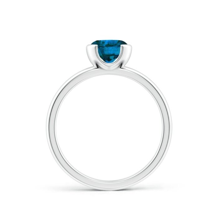 6.4mm aaa enhanced blue diamond white gold ring 2