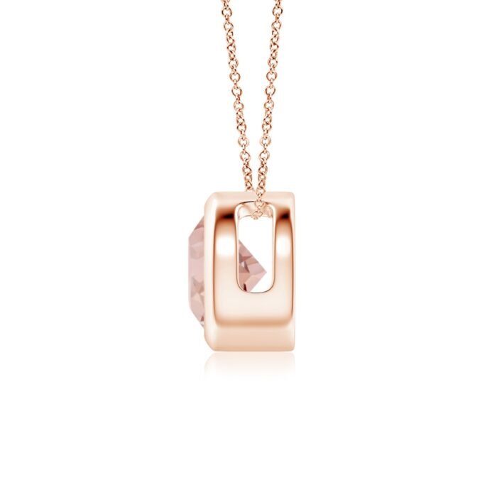 6mm aaaa morganite rose gold pendant 2