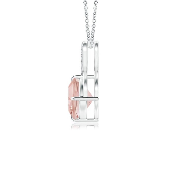 6mm aaaa morganite white gold pendant 2