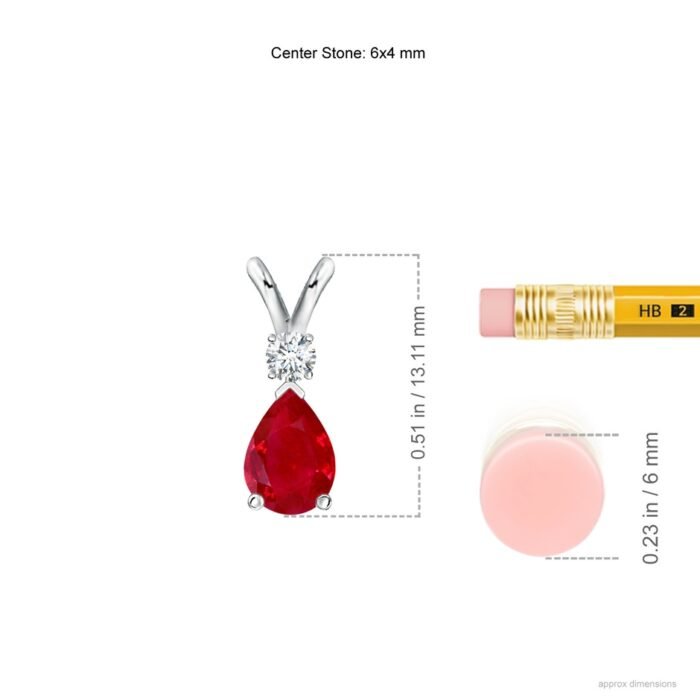 6x4mm aaa ruby white gold pendant 3