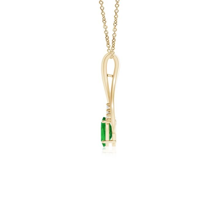 6x4mm aaaa tsavorite yellow gold pendant 2